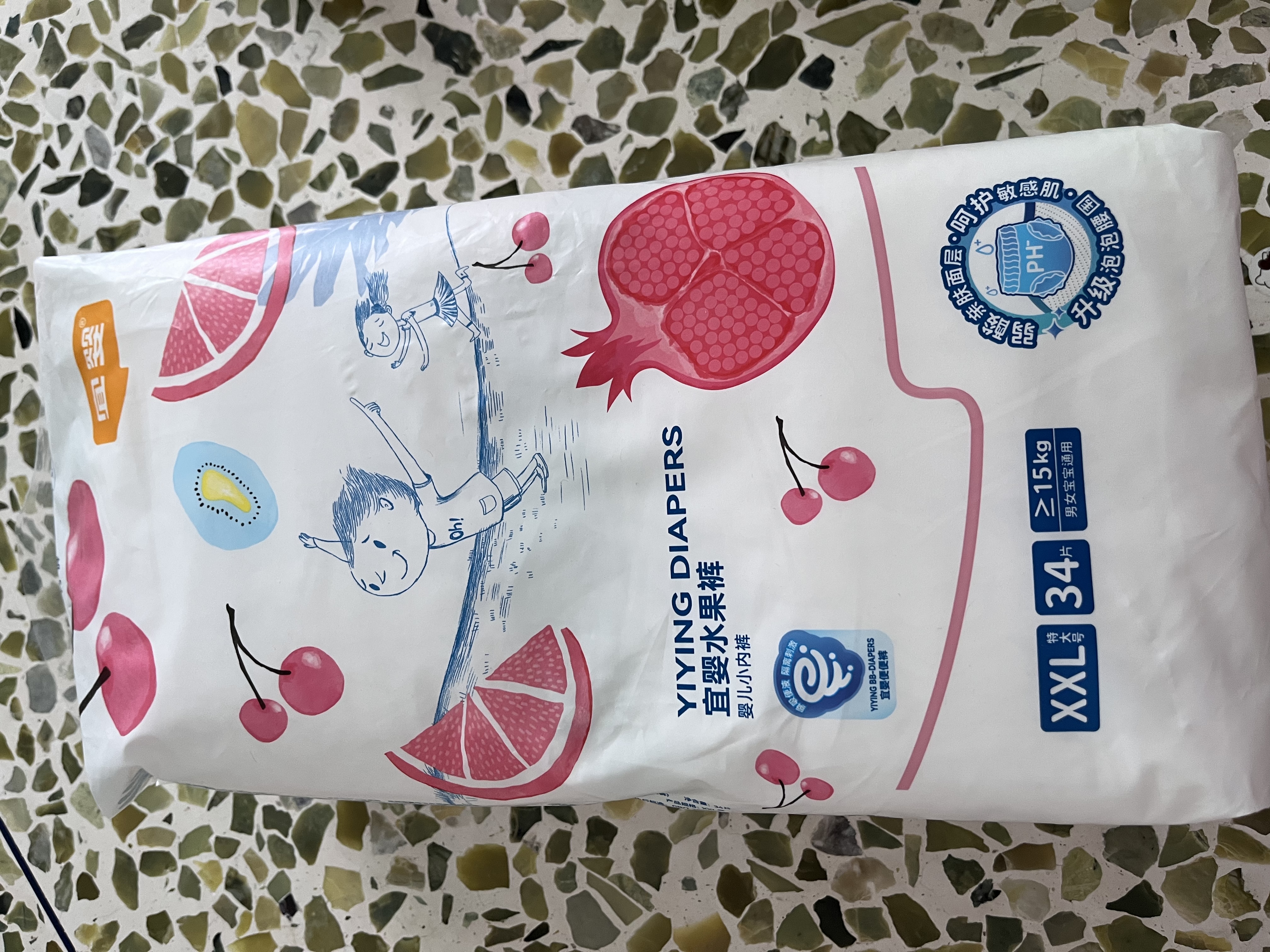 宜婴弱酸水果拉拉裤XXL34片(13.5-16kg)婴儿尿不湿学步裤超薄透气 实拍图