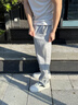 安踏（ANTA）运动裤男2026春秋季新款直筒宽松纯棉男士休闲裤子男青少年长卫裤 灰色【常规直筒-刺绣logo-拉链口袋】 XL /180（140-160斤） 实拍图