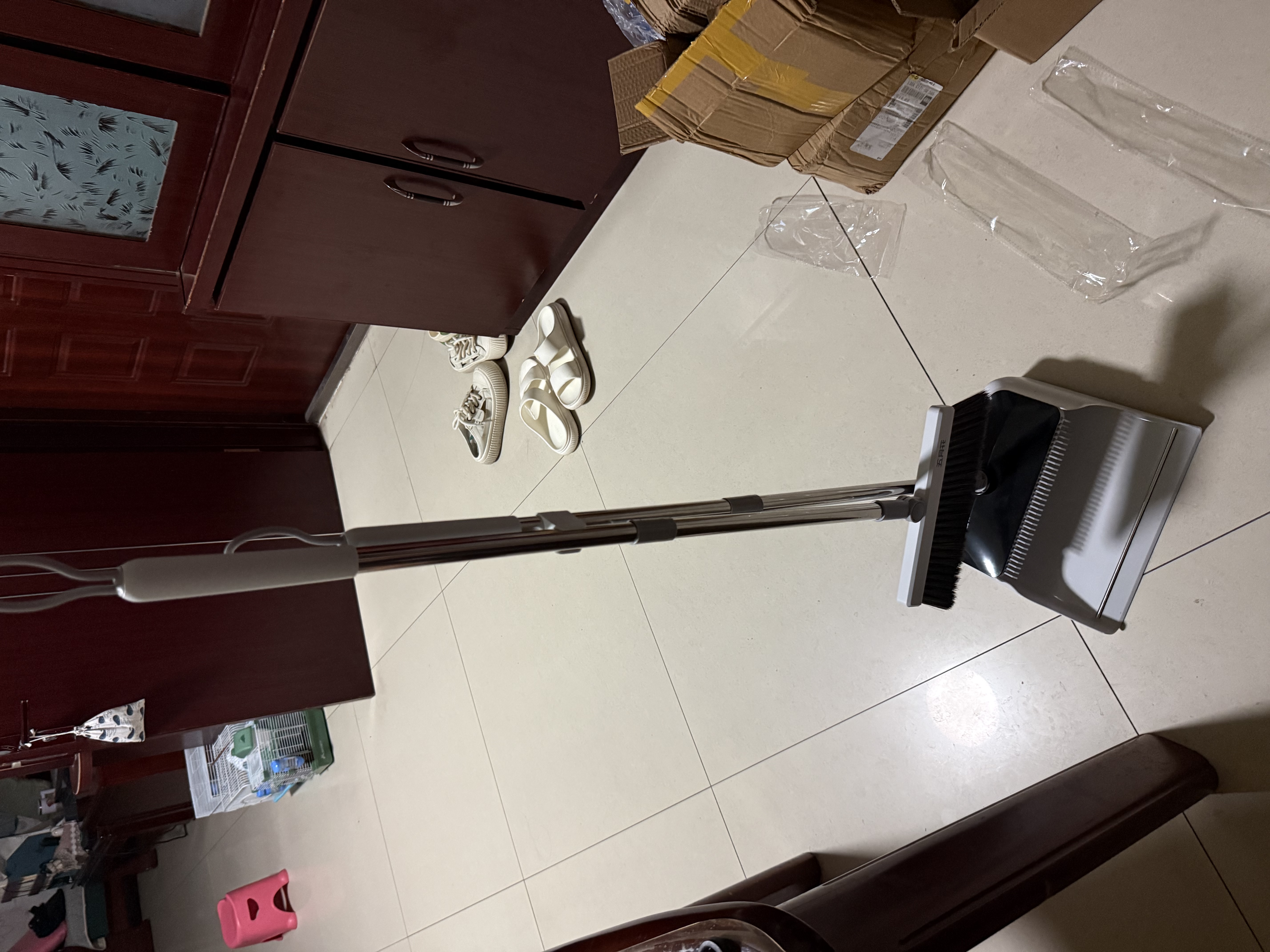 五月花扫把簸箕两件套扫地扫帚笤帚不粘头发按压伸缩梳齿套扫软毛大扫除 实拍图