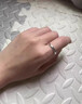 BJYLS999足银戒指女男素圈食指环小众开口纯银尾戒生日七夕礼物送女友 【999足银】极简素圈戒指-女款 实拍图