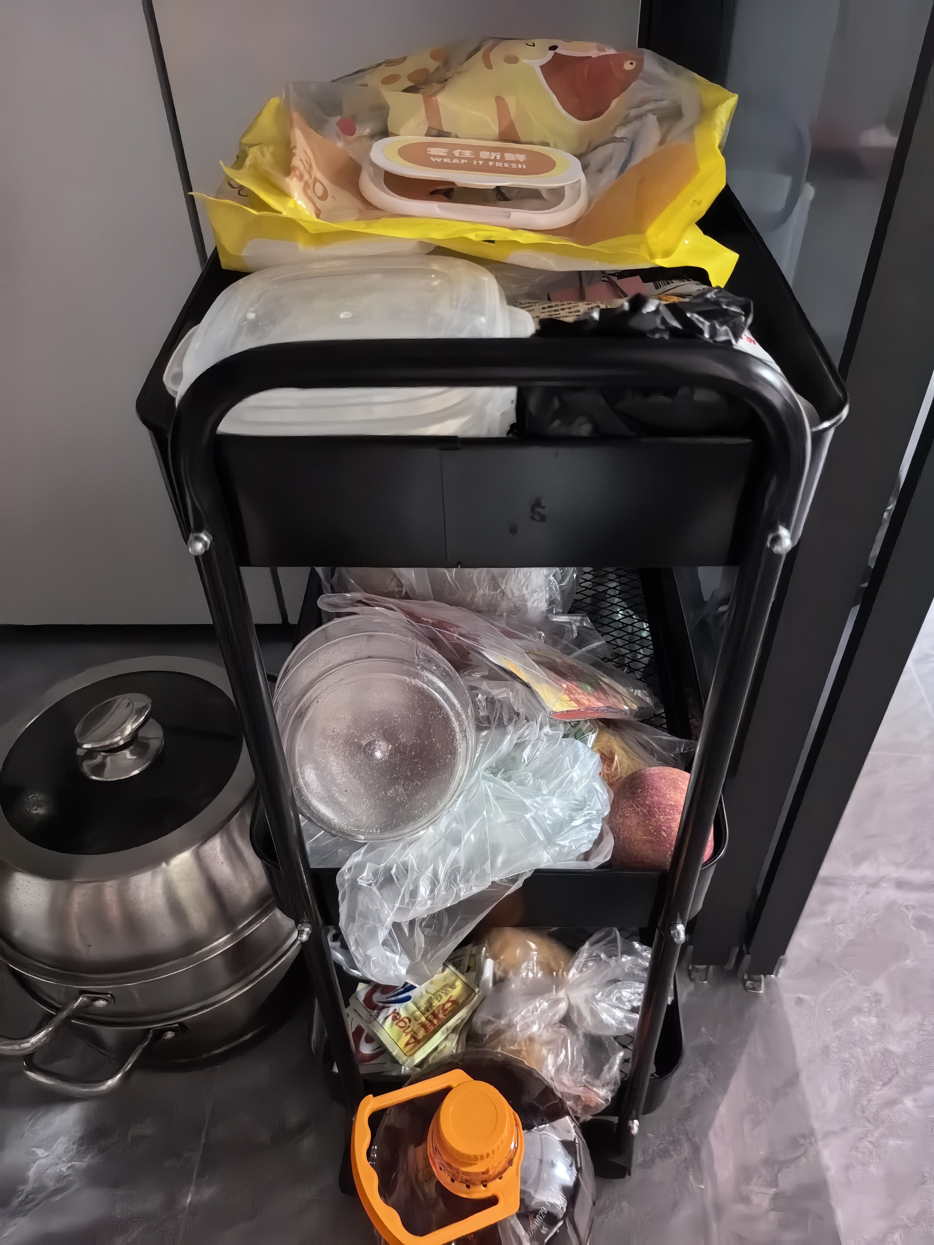 优勤厨房置物架多功能落地放菜小推车家用果蔬菜篮子零食玩具收纳架子 实拍图