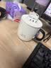 品喻（PINYU）马克杯陶瓷带盖勺茶杯家用咖啡杯高颜值水杯男女情侣杯子猫咪白色 实拍图