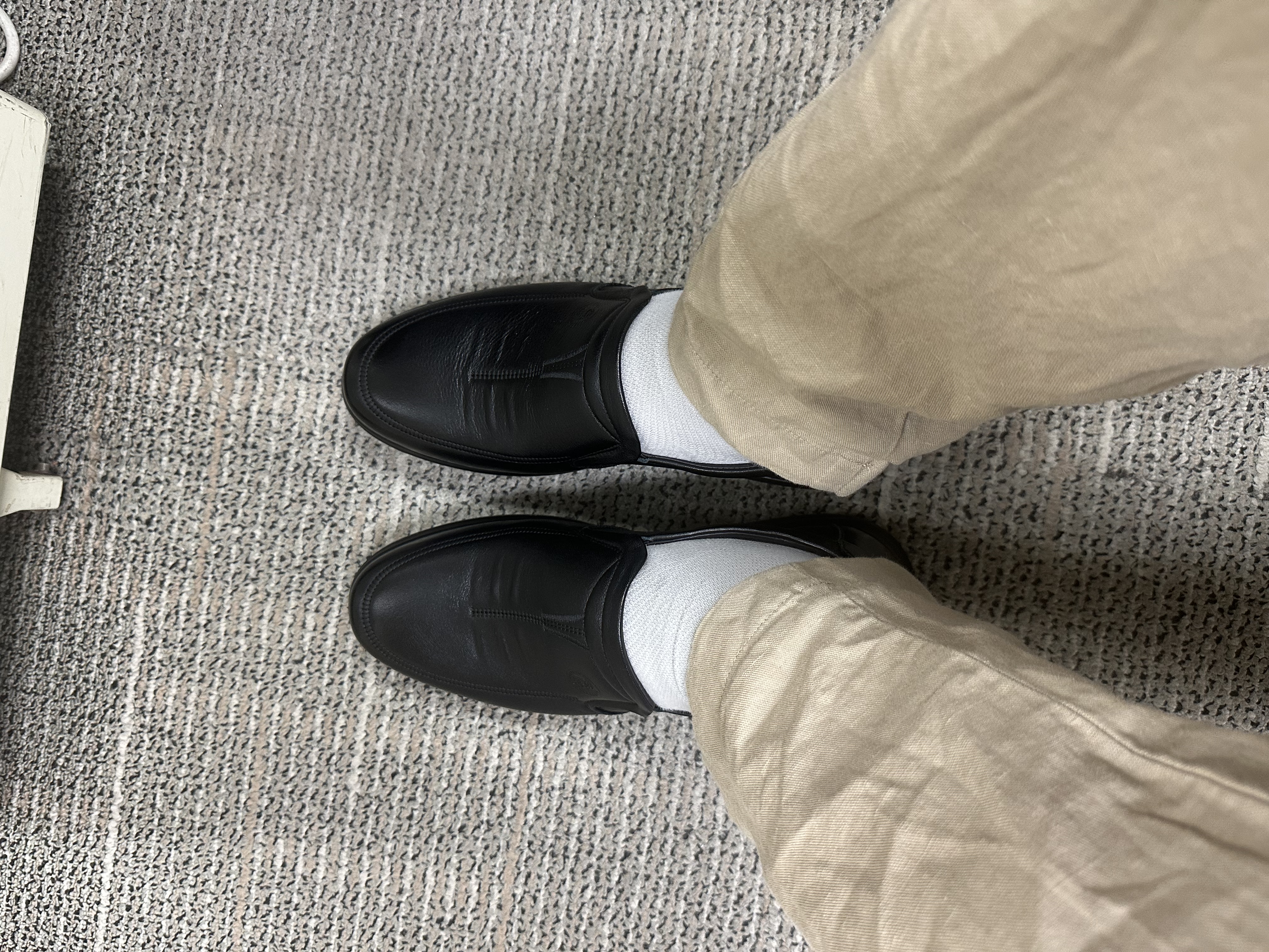 老人头（LAORENTOU）男鞋真皮男士休闲皮鞋头层牛皮透气软底防滑爸爸鞋 TLA212 黑41 实拍图