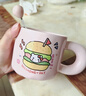 可爱fufu生日蛋糕马克杯带盖勺陶瓷杯送女生高颜值有意义生日礼物 汉堡生日蛋糕杯+勺1个350ml 实拍图