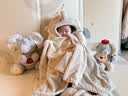 BABYGREAT婴儿浴巾儿童洗澡巾斗篷带帽子新生儿宝宝连帽包巾珊瑚绒吸水速干 实拍图