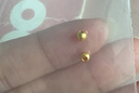 喜上眉梢喜饰黄金古法金珠999足金散珠硬金光面磨砂转运珠路路通圣诞礼物 3mm 重工古法珠单颗 0.1g 实拍图
