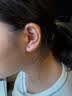 戚小米999纯银螺丝拧扣养耳洞耳钉女耳骨钉耳棒双头男睡觉免摘防掉耳环 999银圆头耳钉3mm（2只价） 实拍图
