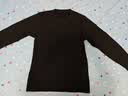 优衣库HEATTECH EXTRA WARM混纺圆领T恤/9分袖男装9%羊绒481441 481441/09黑色 2XL 实拍图