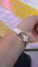 watchbond适用华为gt7/gt5/gt6表带女款41mm表带华为手表gt4/gt5pro女生18mm小蛮腰真皮四叶草磁吸扣gt3腕带 小蛮腰真皮-四叶草磁吸扣-米白-浅金白花 【41/42表盘 实拍图