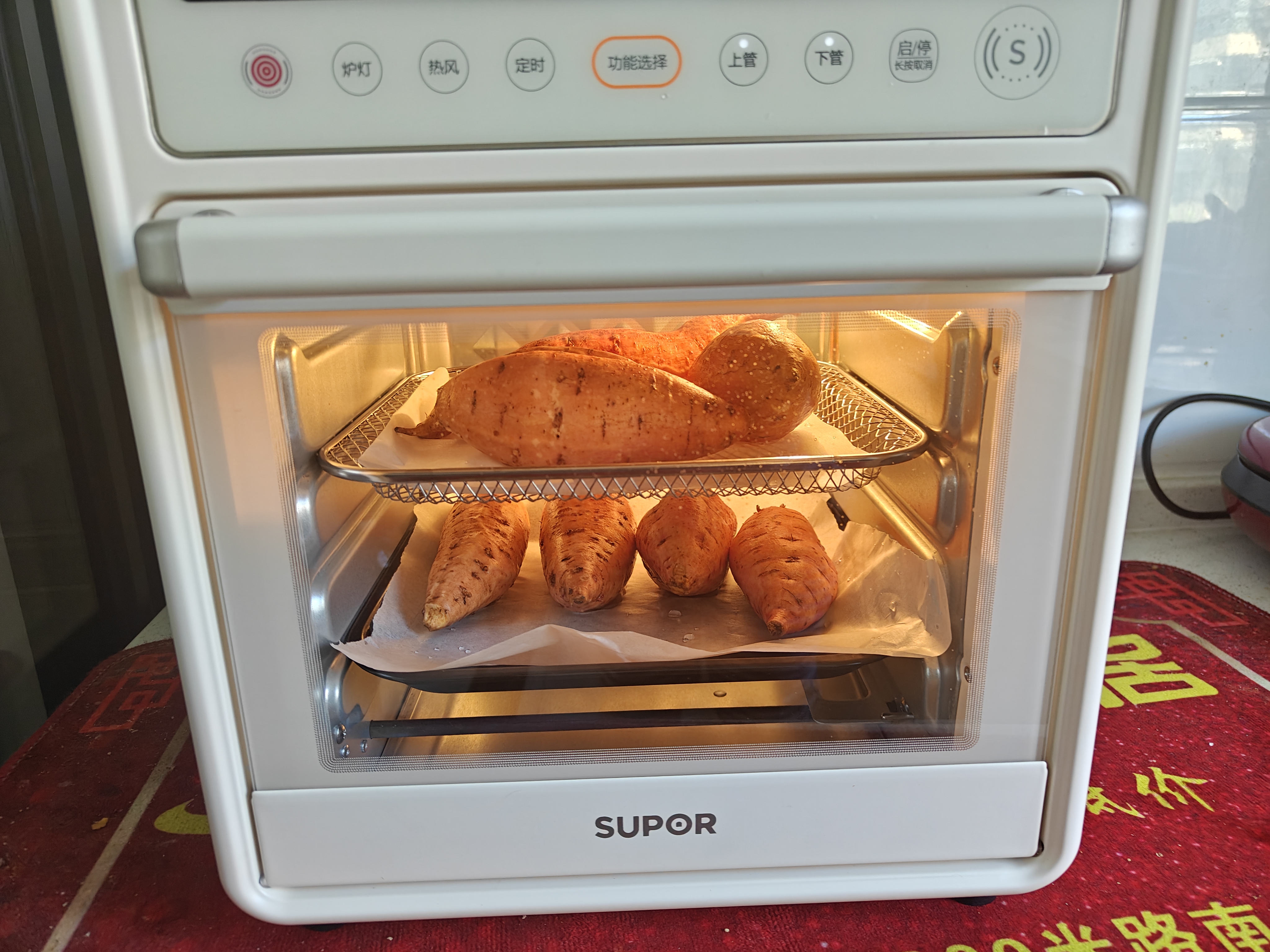 苏泊尔（SUPOR）20L家用风炉电烤箱 空气炸锅微蒸汽烤炸热风循环发酵一体机一键烘干广域温控 OD20AK812 实拍图