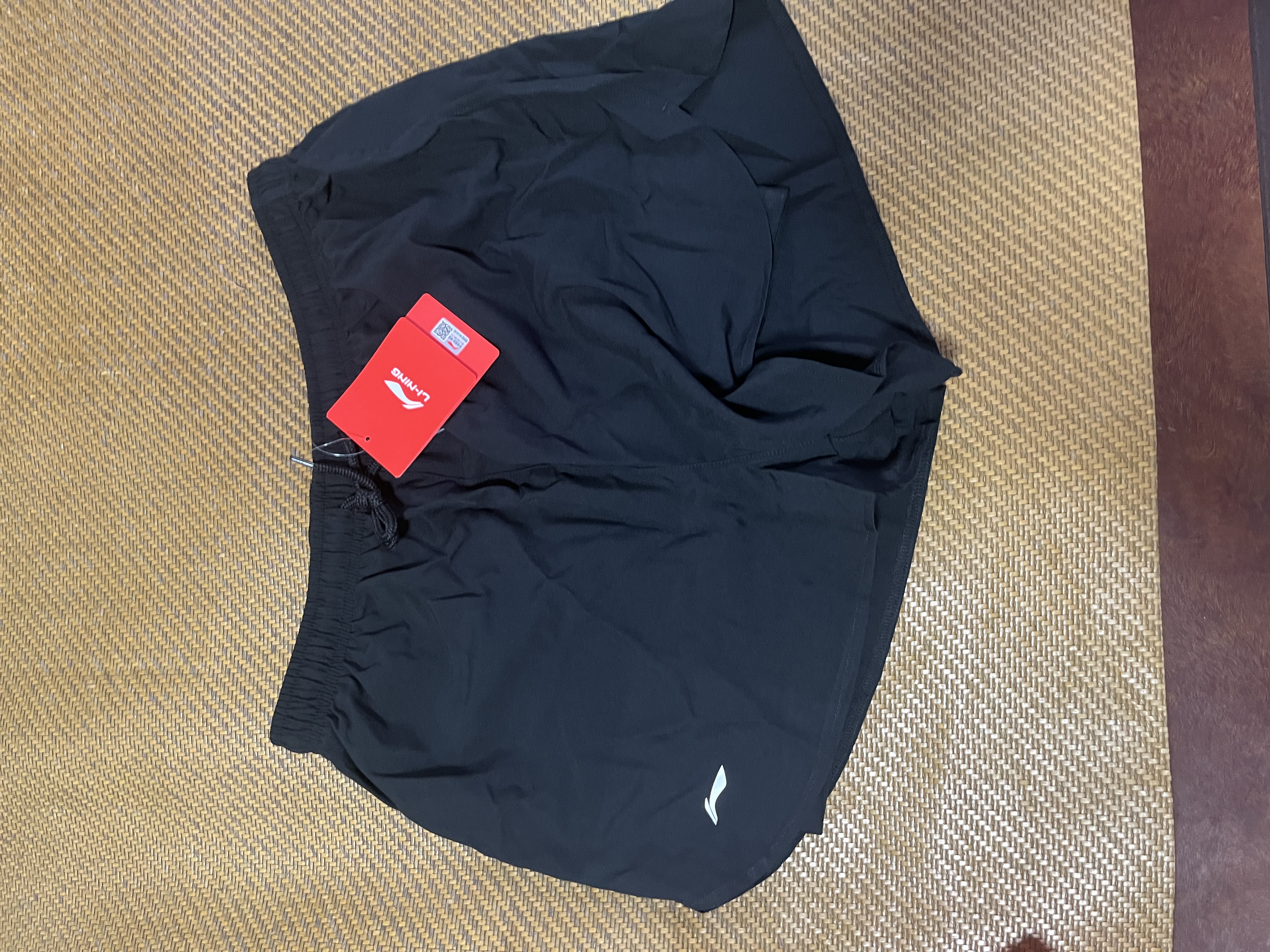 李宁（LI-NING）泳裤男士防尴尬游泳裤平角双层防走光水陆两用沙滩裤337 XXL 实拍图