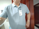 京东京造夏季运动短袖男士t恤polo衫男跑步健身户外速干衣服 灰蓝 3.0 3XL 实拍图