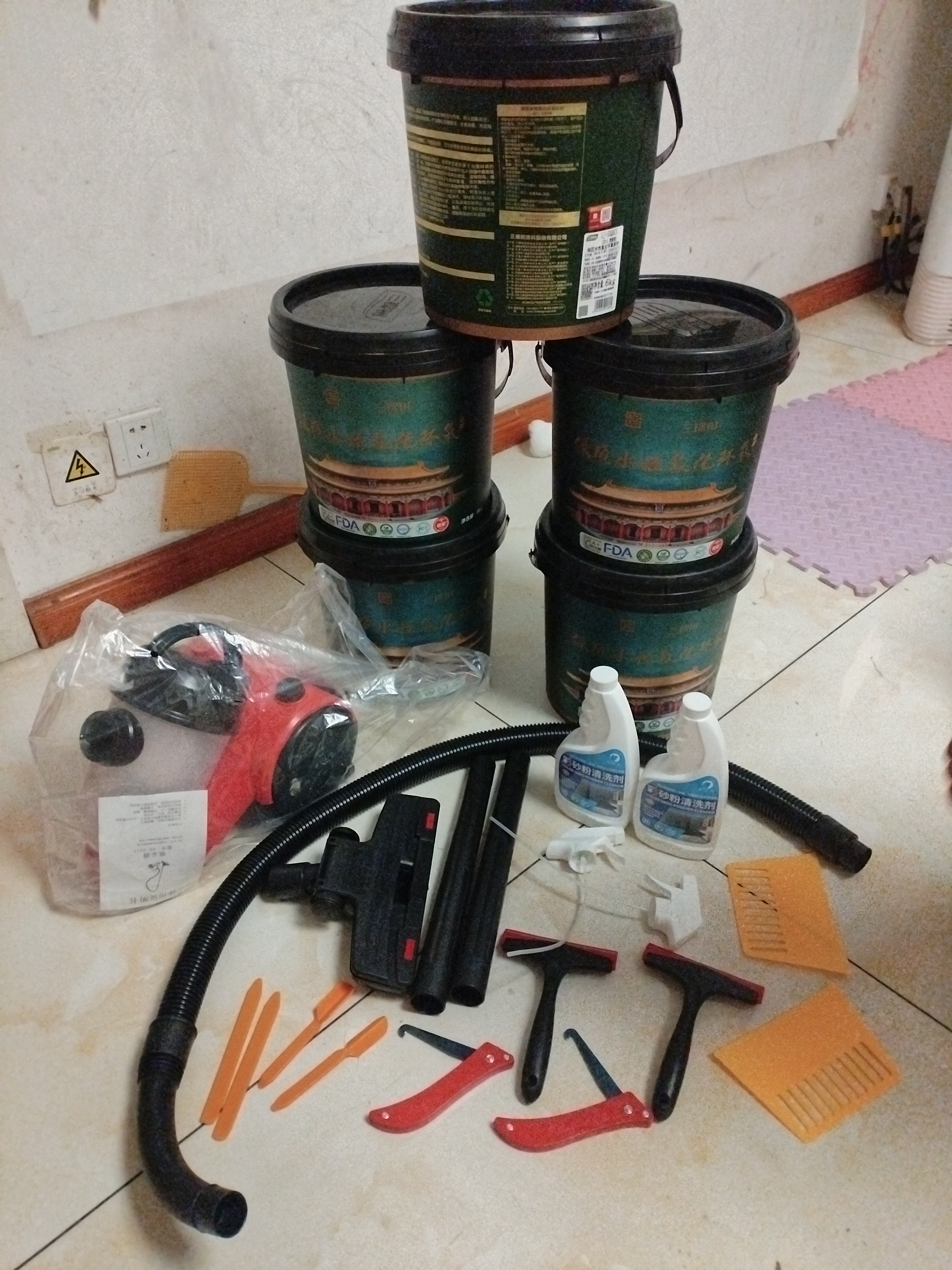 三棵树漆（SKSHU） 三棵树水性氢化环氧彩砂桶装美缝剂瓷砖美缝胶防水防霉十大品牌 【氢化配方耐黄变】贵族银 6kg 【附带工具】 实拍图