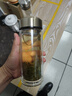 富光拾喜双层玻璃杯便携带盖男士商务水杯隔热泡茶杯过滤杯子520ml金色 实拍图