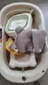 贝喜婴儿洗澡盆新生婴幼儿宝宝大号坐躺托浴架可折叠儿童用品浴盆套装 【豪华洗浴套装18件】墨缃棕 实拍图