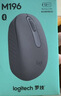 罗技（Logitech）M196 无线蓝牙鼠标 办公鼠标 笔记本商务办公家用 小巧便携 对称手型 石墨灰 实拍图