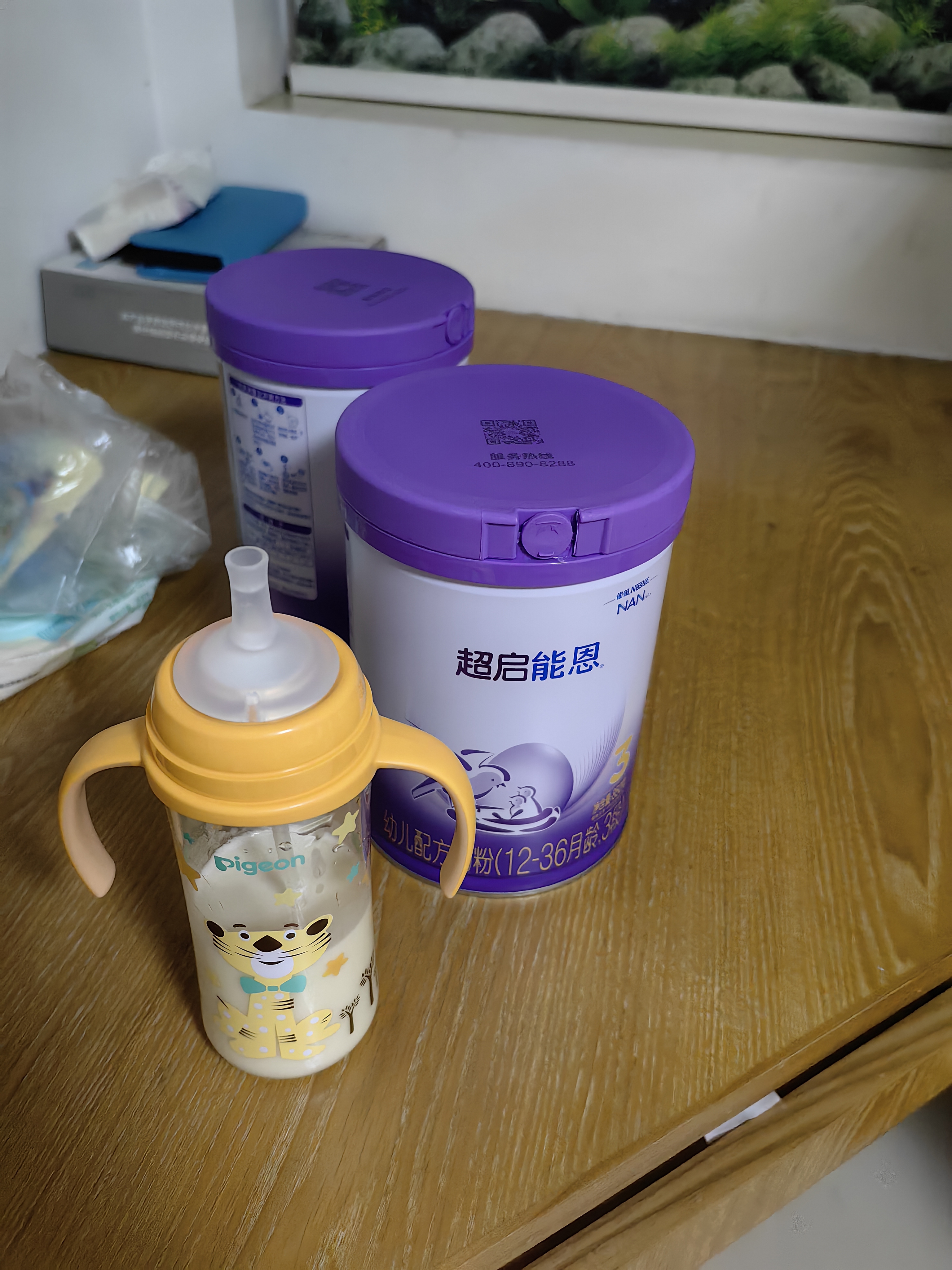 雀巢（Nestle）入会下单】超启能恩幼儿乳蛋白部分水解配方奶粉3段850g 超启能恩3段 850g 4罐 实拍图