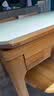 源氏木语x维莎系列实木伸缩餐桌可变圆桌小户型家用折叠圆形岩板饭桌 【8】1.3m餐桌+M07X03圆弧椅*4 实拍图
