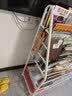 汤能优品移动书架绘本架铁艺置物架书本玩具架简易落地书柜卧室收纳架子 【活动款】90CM-5层书架+3白盒 实拍图