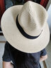 慕衣宾士草帽男女夏天旅游度假帽子男潮宽沿沙滩帽防晒男士太阳帽遮阳礼帽 米色 实拍图