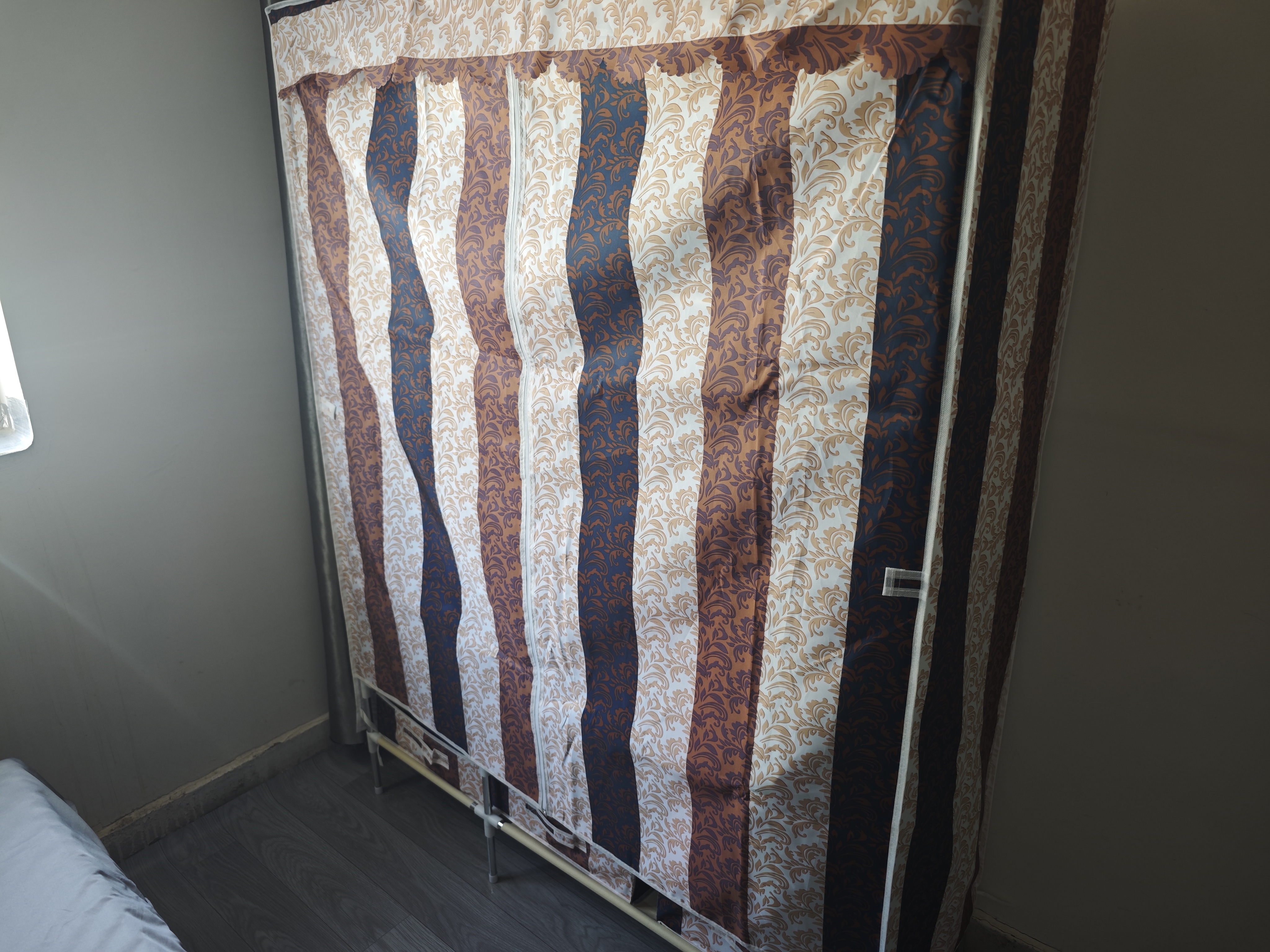 家丽人简易衣柜加粗钢管大容量收纳衣柜家用宿舍防尘储物双人出租房衣柜 实拍图