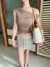 纪诗哲轻奢包包女包2026年新款单肩包女士手提托特包生日礼物送女友老婆 棕色｜配猫爪零钱包｜品牌礼盒装 女生包包洋气小众时尚百搭高级感实用情人节纪念日礼物 实拍图