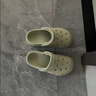 朴西沙滩休闲洞洞鞋女士EVA厚底增高情侣凉鞋男 奶油白 35-36  实拍图