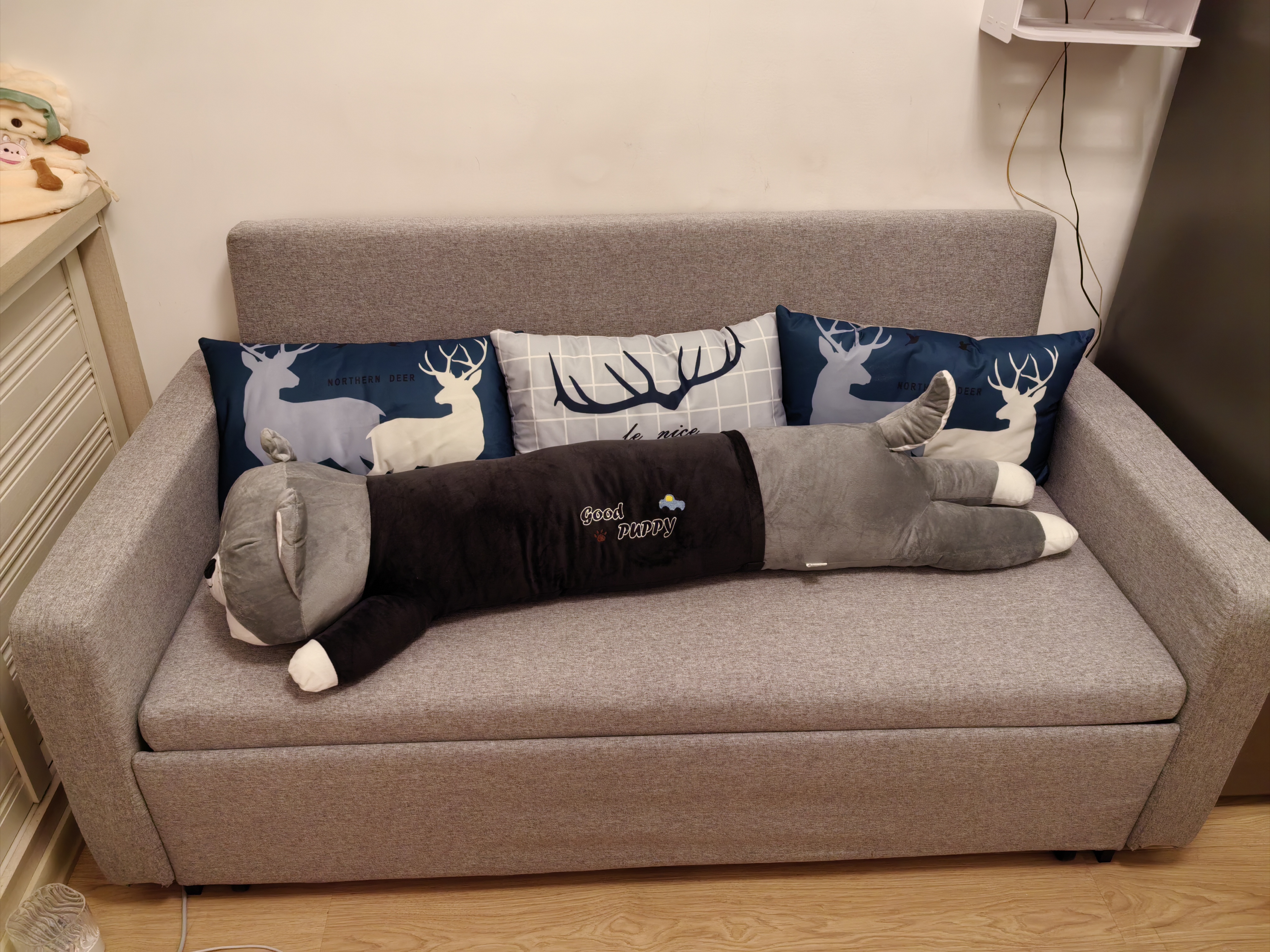 澳诺澜 沙发床两用北欧简约小户型多功能可折叠储物收纳收缩伸缩布艺床 外径1.7米【亲肤棉麻+可储物】 豪华乳胶款 实拍图
