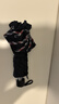 天堂伞 加大雨伞三折 经典商务伞格纹10骨加大雨伞男女 藏青 实拍图