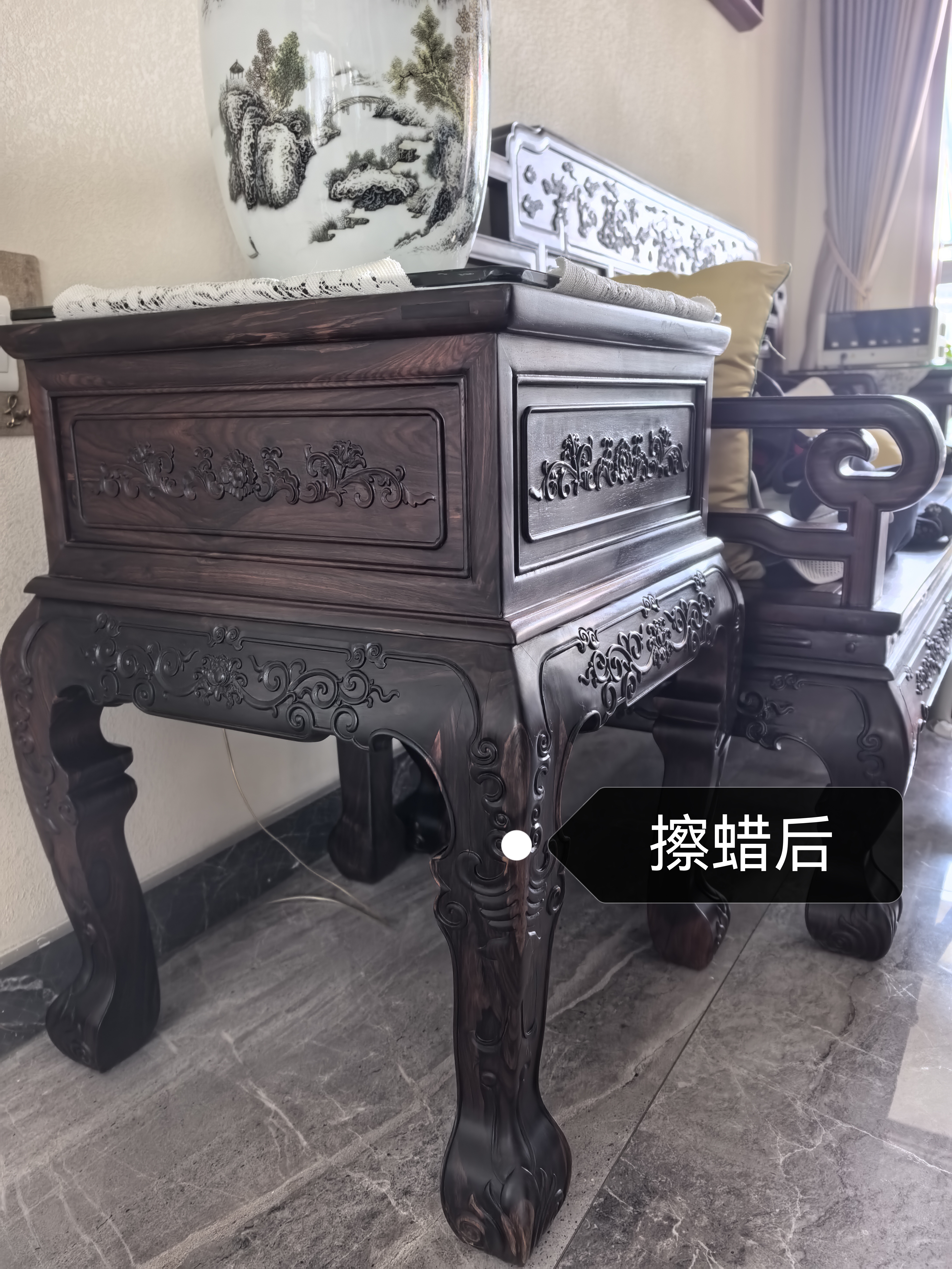 KISS TST 红木家具保养蜡实木家具桌椅清洁护理油打腊上光防开裂专用蜂蜡 实拍图