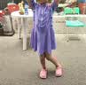 佑游儿童泳衣女童女孩夏可爱连衣裙平角青少年泳装三件套32625紫色2XL 实拍图
