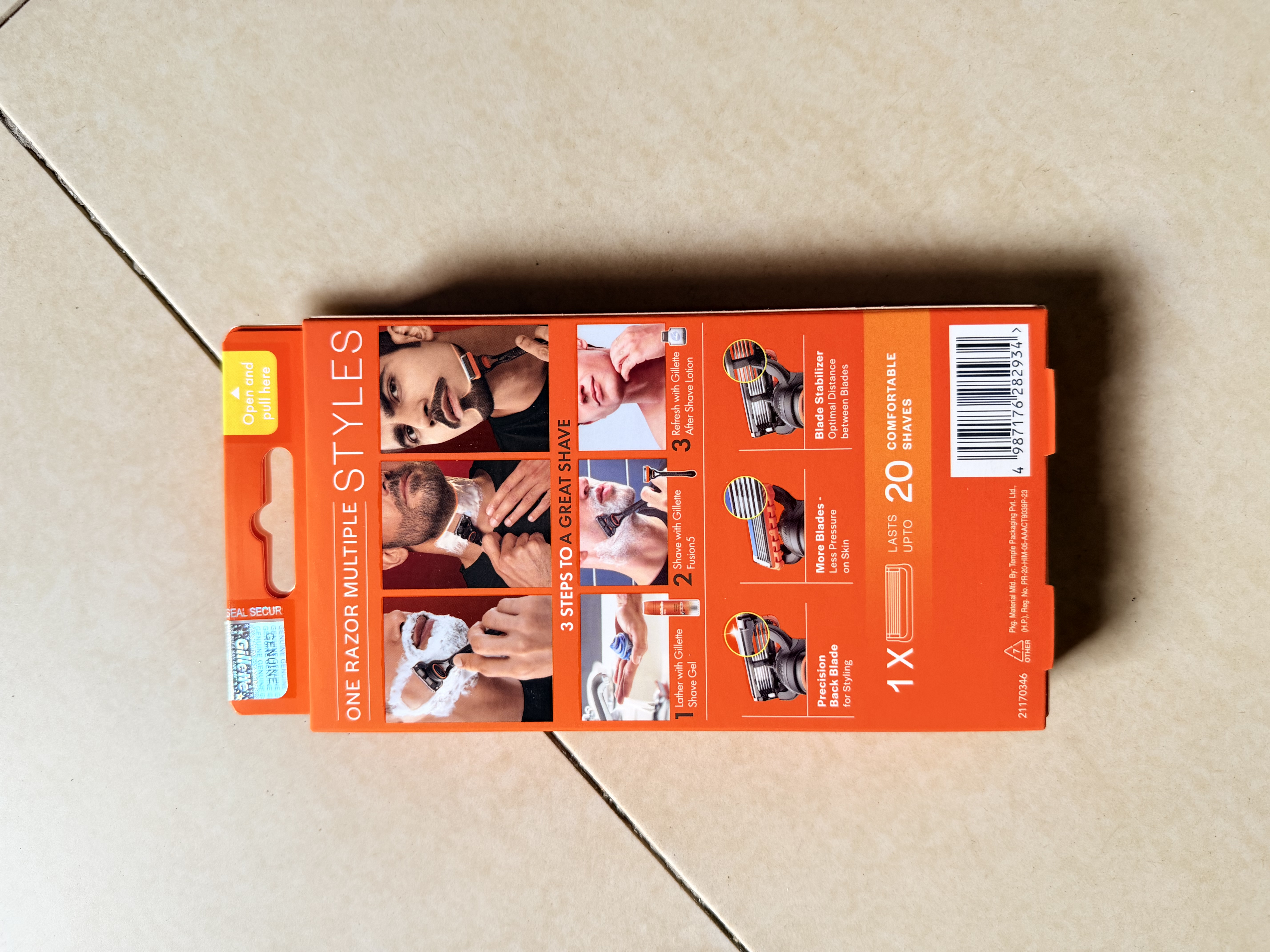 吉列Gillette锋隐致顺5层剃须刀1刀架1刀头 手动刮胡刀男士护理原装生日礼物吉列剃须刀刮胡刀手动 实拍图