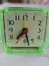 迷你闹钟创意学生床头闹钟可爱时尚个性卡通床头现代简约数字台钟 绿色 实拍图
