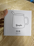 传旗 陶瓷马克杯 带勺盖咖啡牛奶早餐杯办公水杯男女茶杯 描金白400ml 实拍图