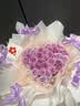 插画鲜花速递紫玫瑰高级混搭花束送老婆生日礼物全国同城小时达配送 33朵紫玫瑰心形花束 实拍图