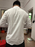 罗蒙（ROMON）纯色商务职业正装男士白衬衫工装外套长袖衬衣男CS108白色2XL 实拍图