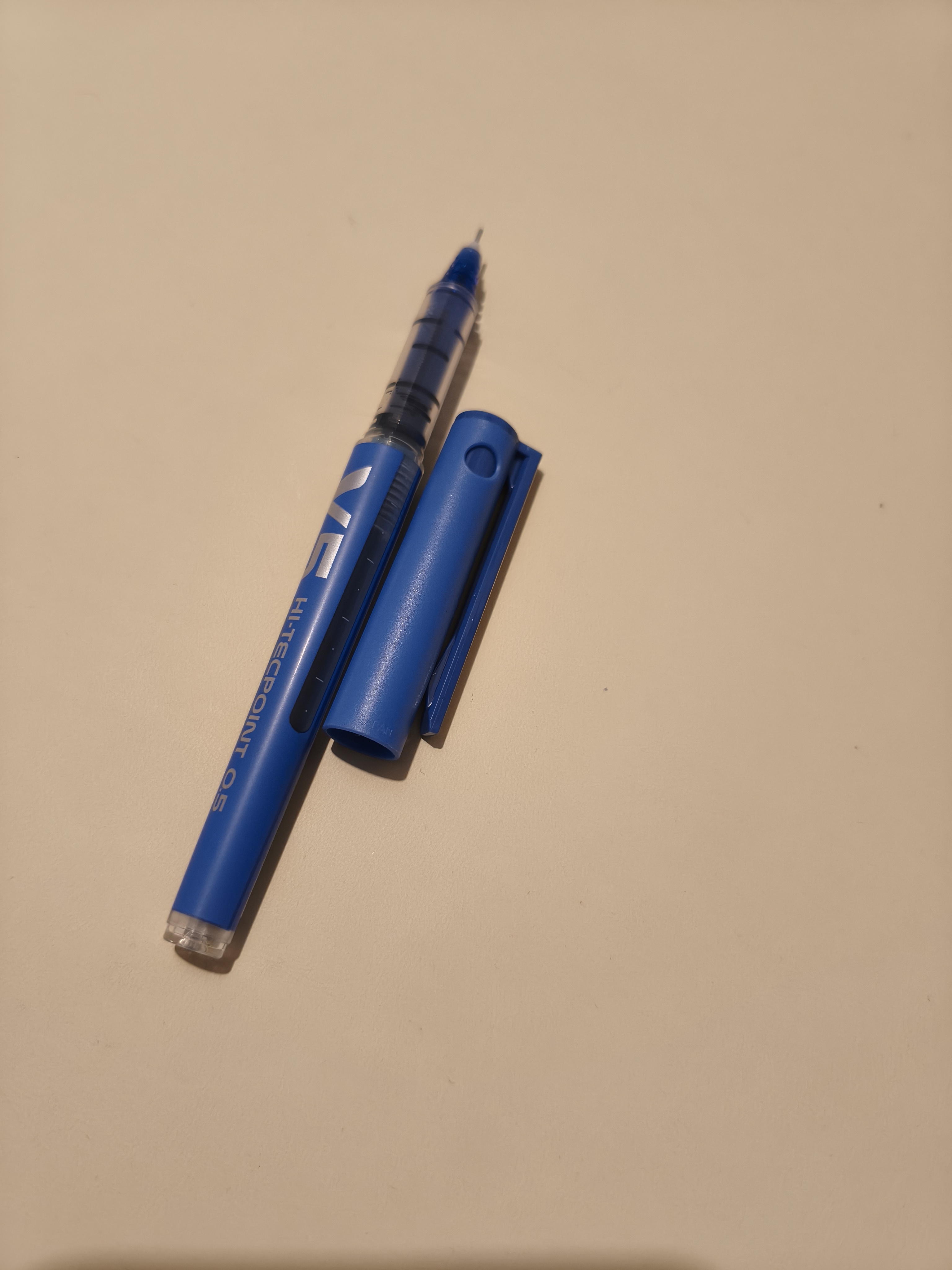 百乐（PILOT）BXC-V5直液式走珠笔大V5中性水笔0.5mm签字笔学生考试刷题笔办公文具 升级版可换墨胆 蓝色 实拍图