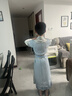 安妮优儿中秋节汉服男童2025儿童古装男孩中国风男生国学服唐装 蓝色 150 实拍图
