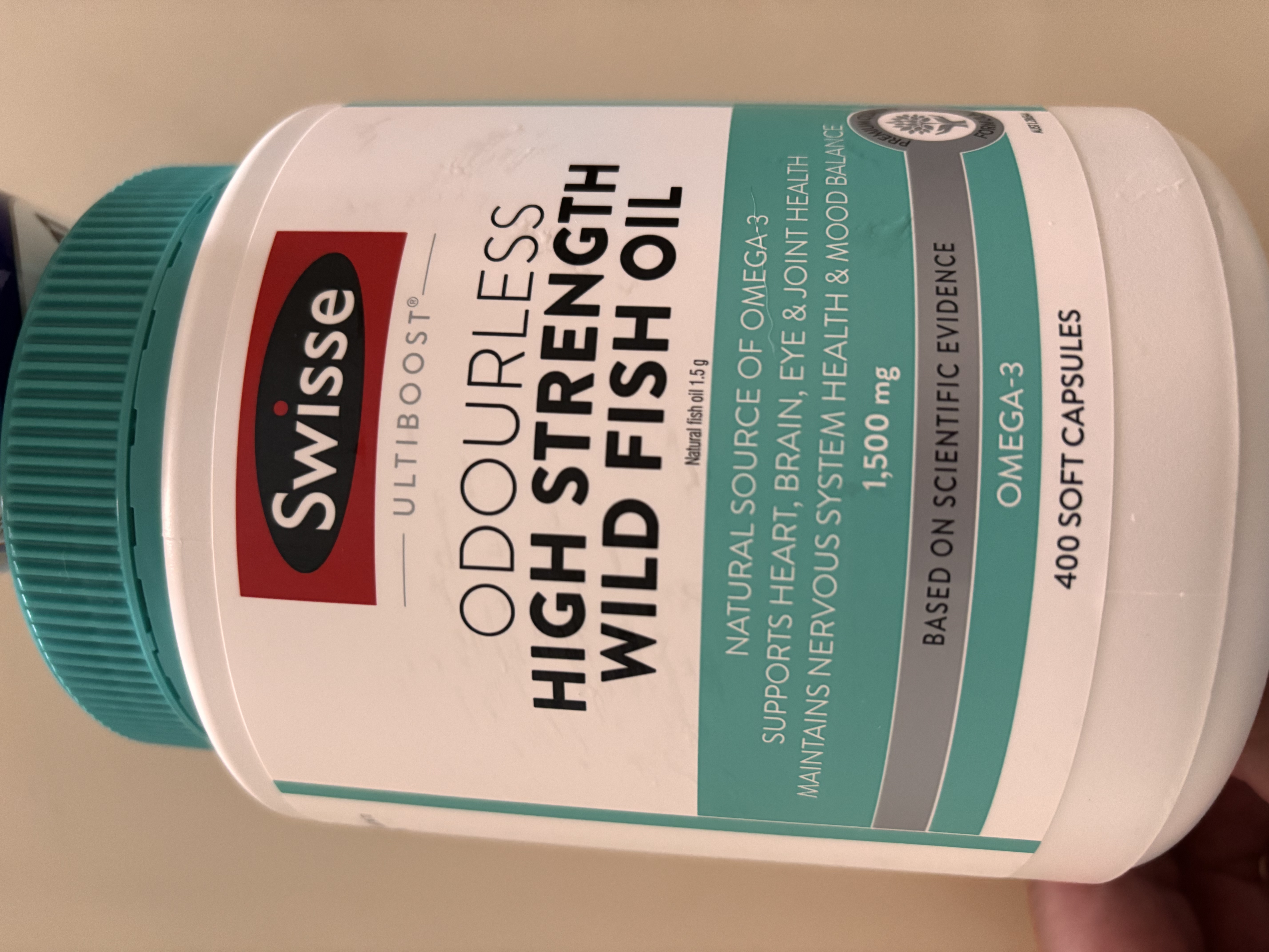 Swisse斯维诗高浓度深海无腥鱼油1500mg胶囊含omega-3 400粒/瓶熬夜胸闷 实拍图