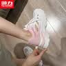 回力官方女鞋2026夏季透气网面轻便板鞋女镂空凉鞋女 白粉红色 37 实拍图
