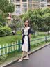 俞兆林（YUZHAOLIN） 妈妈装夏装气质连衣裙2022年夏季新款中老年女装洋气时尚雪纺减 蓝色 2XL （建议105-120斤） 实拍图