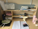 读书郎儿童学习书桌椅套装可升降中小学生桌椅子写字家用课桌香草蓝T12 1.2实木带吊柜+护腰椅+大路灯 蓝 实拍图