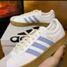 adidas「T头鞋」VL COURT 2.0复古休闲板鞋德训鞋阿迪达斯轻运动 汉玉白/蓝色/金色 (推荐女生买小半码)   38 实拍图