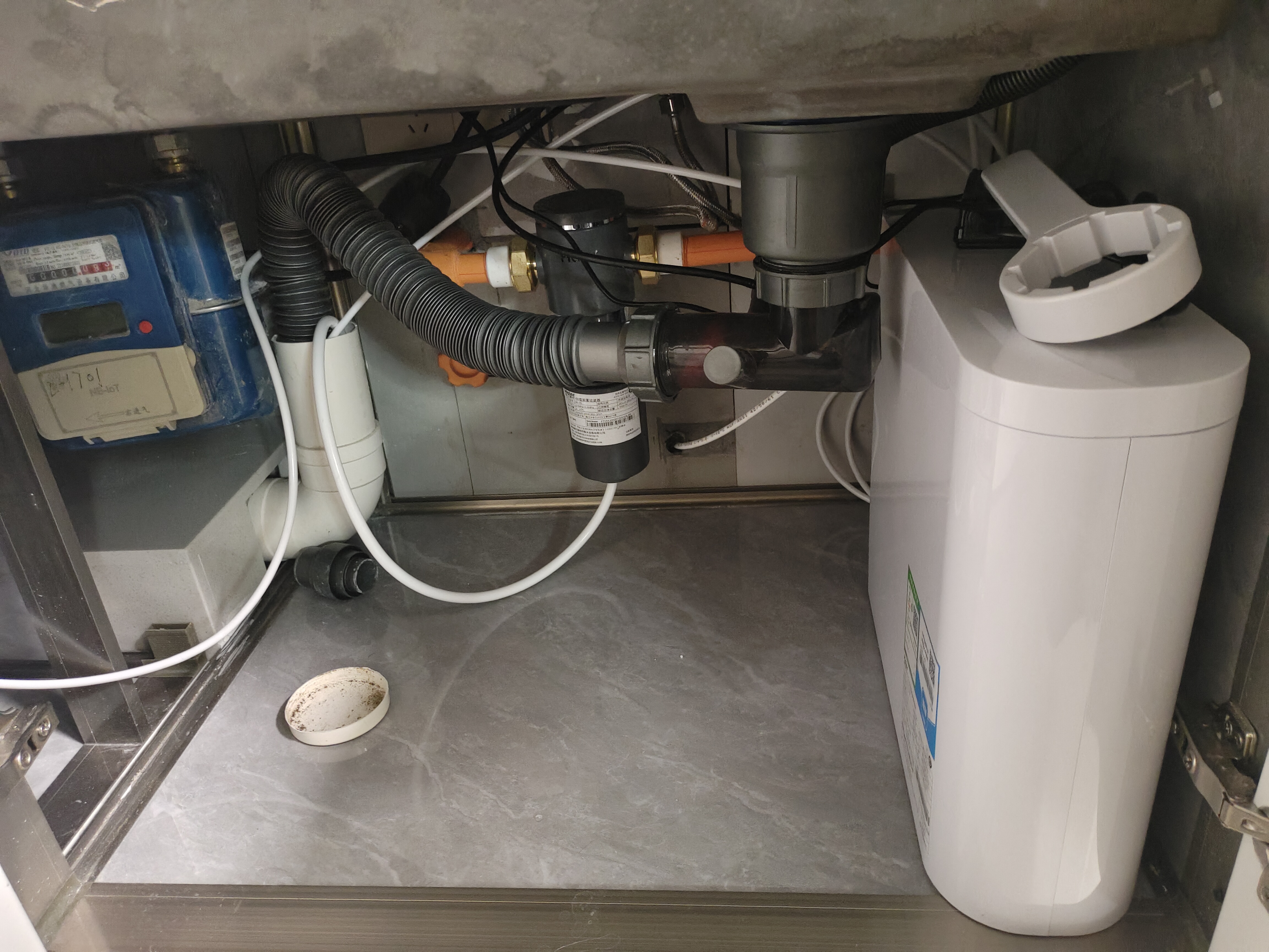 海尔（Haier）净水器家用厨下1200G流速母婴RO反渗透直饮净水机加热一体机餐边柜壁挂式管线机接自来水全屋套装 TOP即热管线机+净水器+爆款前置 实拍图