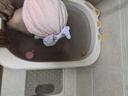 世纪宝贝（babyhood）小鳄鱼浴桶 儿童可折叠泡澡桶婴儿洗澡盆 329洛克黄 实拍图