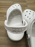 卡骆驰（CROCS）贝雅卡骆班洞洞鞋轻便耐磨一脚蹬休闲鞋女鞋时尚沙滩鞋|205089 白/深蓝-126(含智必星) 37 /38(230mm) 实拍图