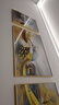 Sixpoetry 客厅装饰画现代简约沙发背景墙壁画轻奢三联晶瓷画大气高档挂画 福禄生辉（铝合金外框） 镶钻画左右50*70+中间100*70亮面 实拍图