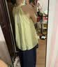 森马（Semir）衬衫女夏季波点木耳边无袖2026复古温柔系少女感上衣109326104011 实拍图