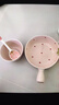 草莓陶瓷碗勺家用高颜值米饭碗少女心甜品碗釉下彩餐具套装 【3件套】浅粉草莓手柄碗+碗+勺 实拍图