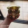圆通缘 纯黄铜香炉家用铜香炉供奉 供佛拜神烧香插香 关公 财神香炉 4寸招财款+1包香灰 实拍图